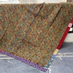 High Quality Vintage Lanthanides Hand block  Kantha Quilt,Handmade Kantha,hand stitched Bohemian vintage Kantha Throw,Gypsy kantha Blanket