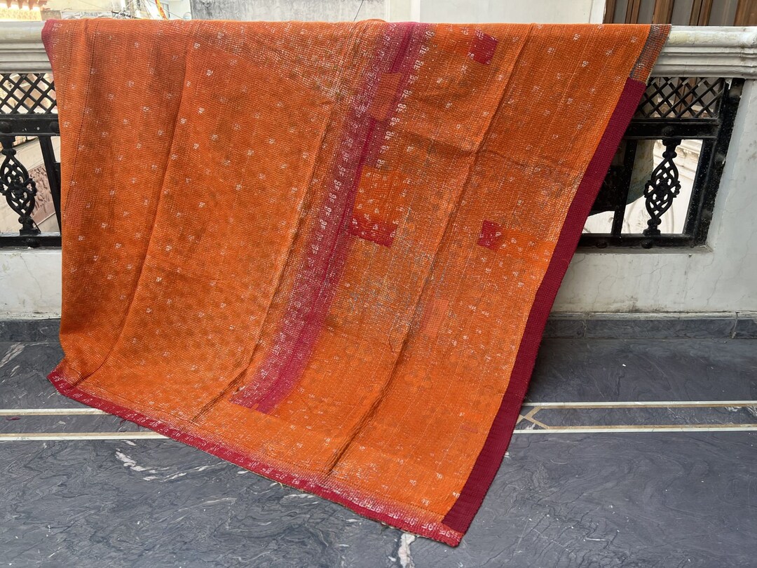 Vintage Kantha Quilts,patch Work Blanket Throw Embroidered,kantha
