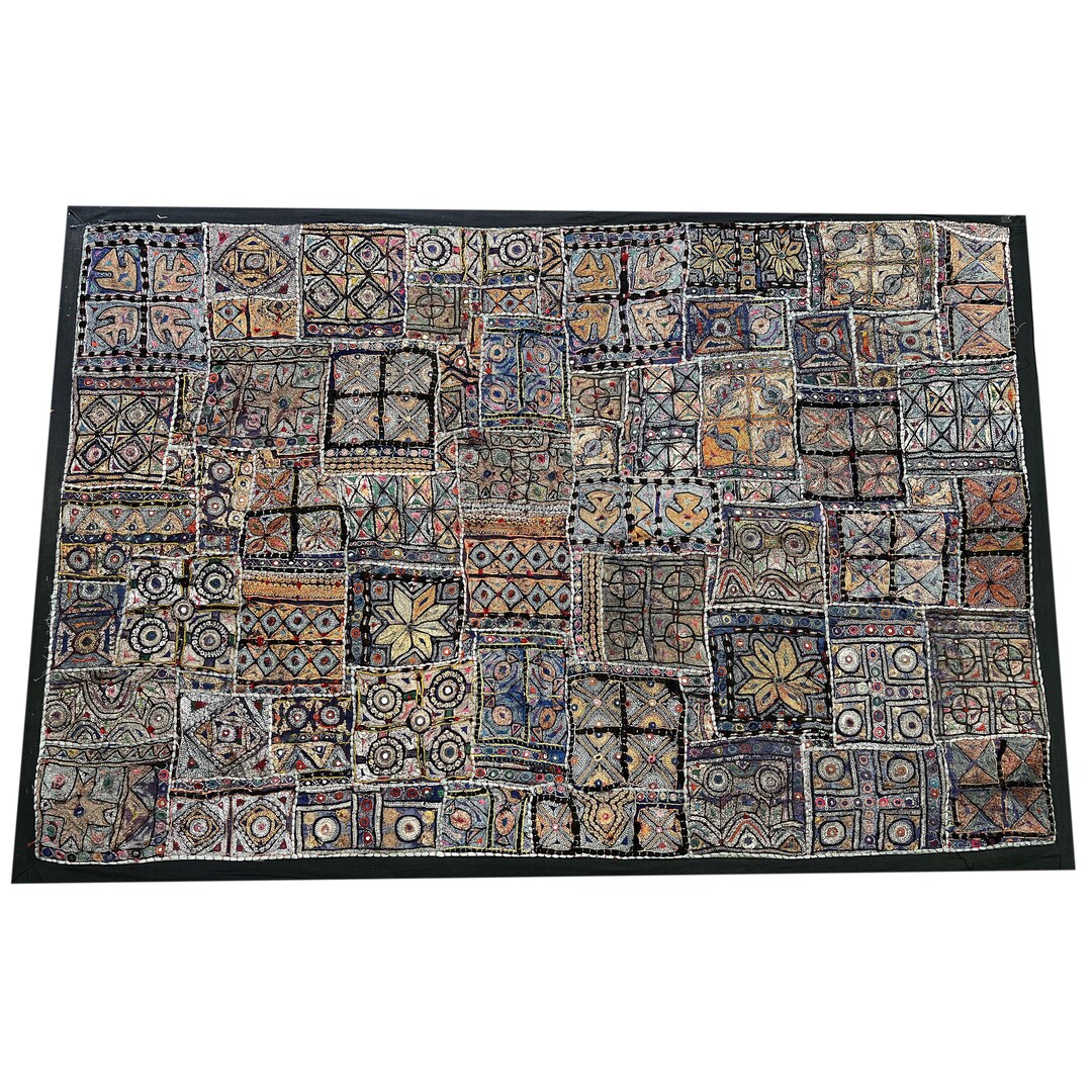 Vintage Hand-embroidered Indian Tapestry: Tribal Wall Decor (40x60 ...