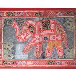 Haus dekorative Sari Patchwork Tapisserie Rüsselelefant Wandbehang