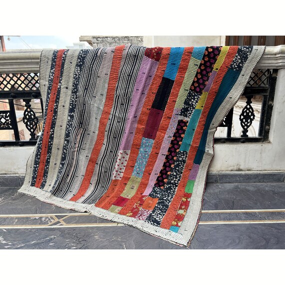 Etsy Pick Best Patchwork Indian Patchwork Vintage Kantha Quilts bohemian Hippie Gypsy Kantha Throw recycle Sari Kantha Stitched Blanket Etsy Canada