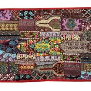 Vintage Wall Hanging Tapestry Vintage Sari Patchwork Bohemian Wall Tapestry Art Curtain, Wall Decor Backdrop Art, Handmade Wall Hanging