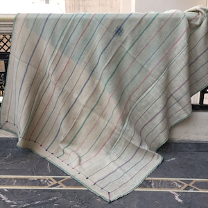 Vintage Kantha Quilt: Seltener Boho Teppich, handgenähter Baumwollüberwurf