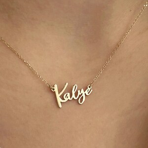14k Solid gold name necklace , Personalized Name necklace , Gold name necklace, Personalized jewelry, Personalized name christmas gift