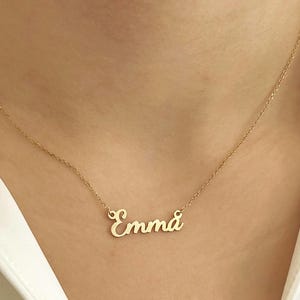 14k Solid Gold Name Halskette, Namen Halskette, benutzerdefinierte Name Schmuck, Gold Name Halskette, personalisierte Name Schmuck Geschenk
