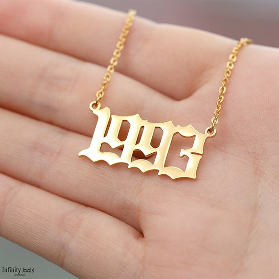 Old english gold necklace outlet