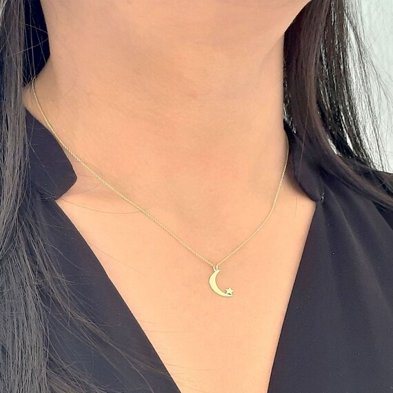 Crescent Moon Necklace Tusk Necklace 
