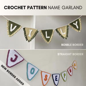 Patroon: gehaakte naamslinger, kinderkamerdecoratie (pdf)