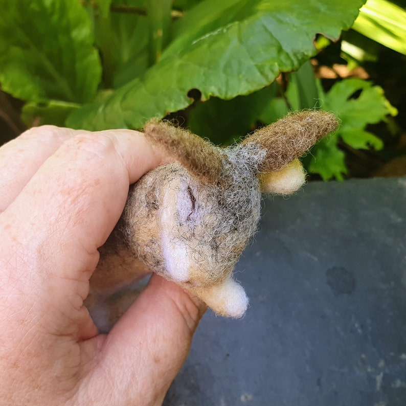 Needle Felted Sleeping Rabbit Sculpture: Wool Bunny Figurine - Etsy