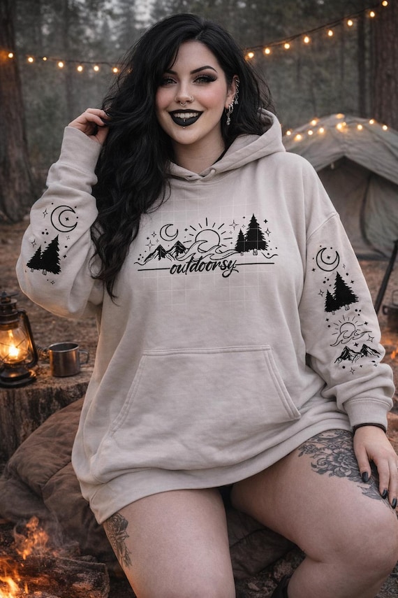 Outdoorsy Hoodie, Unisex sizes S-5XL, Camping Gifts, Hiking gift, Wilderness Explorer, Plus Size Clothes, Autumn Hoodie, Travel Jumper