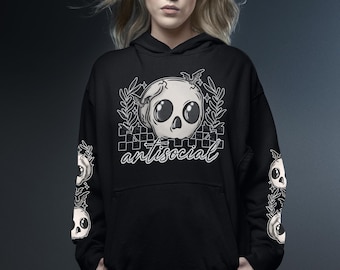Schädel Hoodie, Halloween Hoodies & Sweatshirts, Halloween Top, Kleidung in Übergröße, Gothic Hoodie, Kostenloser Versand, KEINE ZOLLGEBÜHREN
