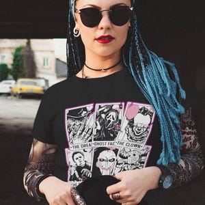 Horror Tarot T Shirt - Goth Alternative Tees - Size Inclusive - Unisex - S-5XL