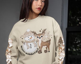 Winter Wonderland Jumper Hoody Sweatshirt - sizes S-2XL - Unisex Christmas Xmas Cute winter Plus Size Sweater cotton - NO CUSTOMS FEES