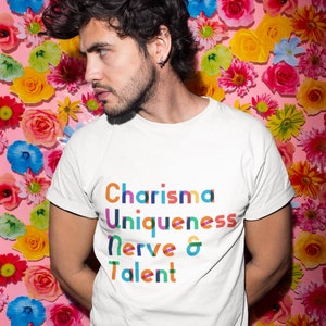 RuPaul’s Drag Race Tee T-Shirt - Bestseller | Charisma Uniqueness Nerve Talent | Ru Paul | Gift | LGBTQ+