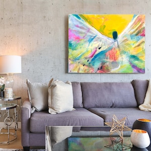 Original Acrylbild auf Leinwand, &quot;Getragen&quot; -60x80 cm