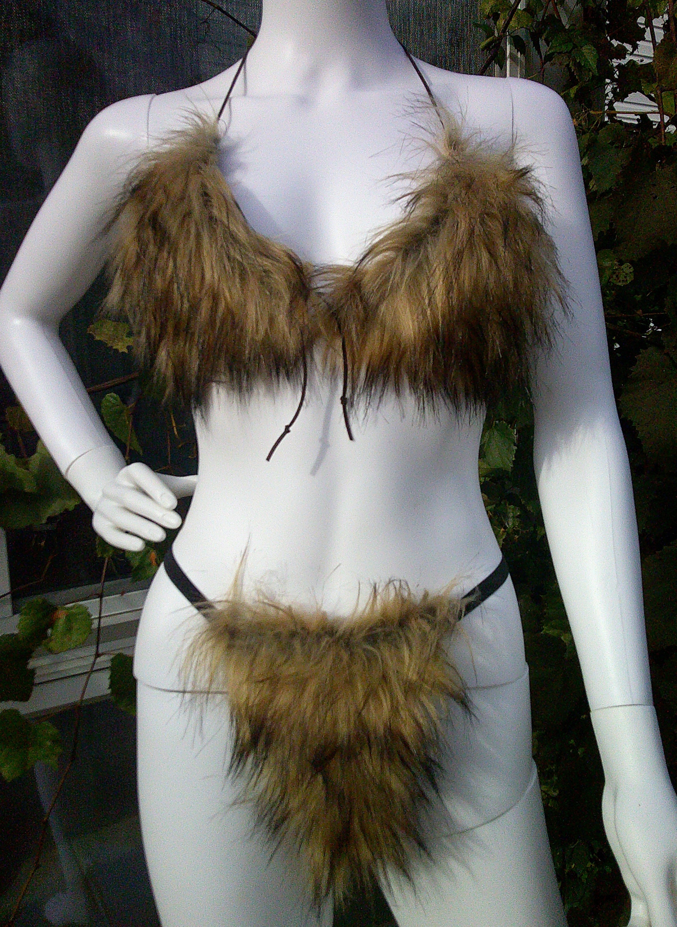 White and Brown Faux Fur Novelty Underwear -  Canada