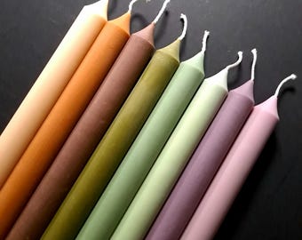 Paleta Vintage - Juego personalizable de velas cónicas de cera natural