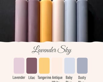 Lavender Sky - Juego de 6 velas cónicas de cera natural