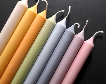 Pastel Palette - Set personalizzabile di candele coniche in cera naturale