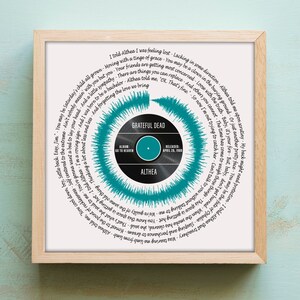 Song Lyrics Wall Art | Custom Wall Art | Soundwave Art | Gift For Husband | Gift For Boyfriend | Gift for Parents