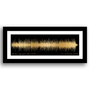 8th Anniversary Gift - Bronze Anniversary Gift - Song Sound Wave - Wedding Anniversary Gift For Him - Wedding Song Print - Soundwave Art