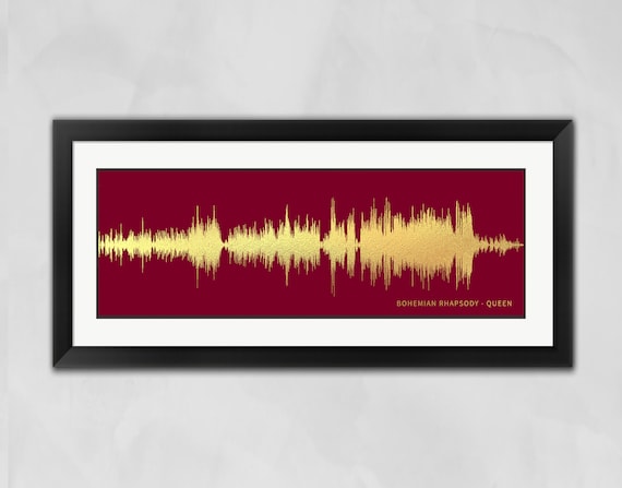 Custom Song Soundwave Art Print: 'bohemian Rhapsody' Gift - Etsy
