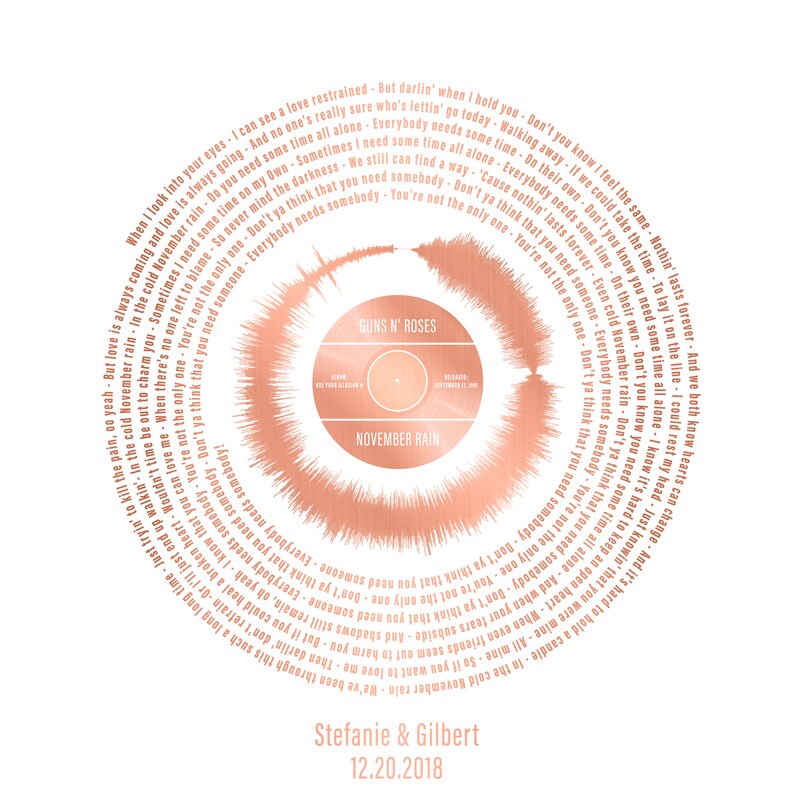 Spiral Song Lyrics Print Song Lyrics Wall Art First Dance Etsy