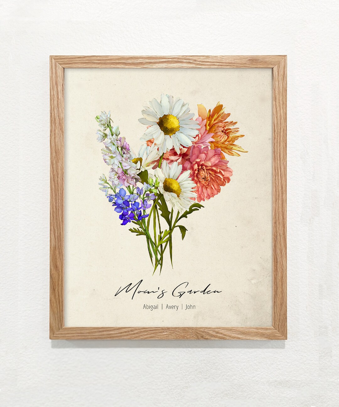 Birth Flower Bouquet for Mom | Personalized Mothers Day Gift Mom's ...