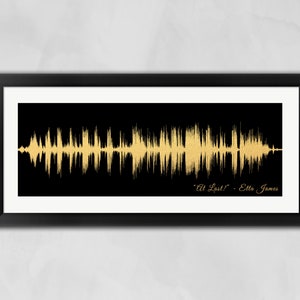 Song Wave Art, Song Wave Print, Custom Song Wave Print, Sound Wave Print From Your Favorite Song, At Last Etta James Soundwave Art