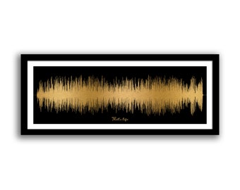 That’s Life, Frank Sinatra - Bronze Sound Wave Art - Song Wave Print - Cadeau d’anniversaire de mariage pour lui, pour elle - Soundwave Art Print