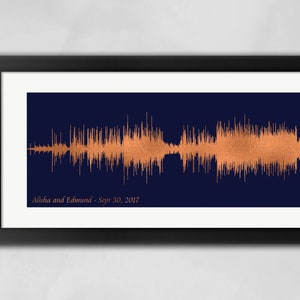 Song Wave Art Anniversary Gift For Boyfriend, Soundwave Art Print, Custom Song Wave Print, Anniversary Gift For Husband