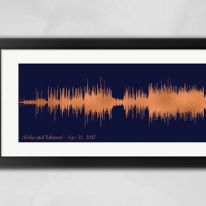 Cadeau danniversaire Song Wave Art pour petit ami, Soundwave Art Print, Custom Song Wave Print, Cadeau danniversaire pour mari image 1