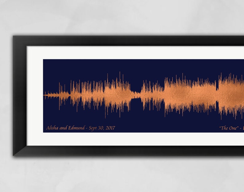 Cadeau danniversaire Song Wave Art pour petit ami, Soundwave Art Print, Custom Song Wave Print, Cadeau danniversaire pour mari image 1