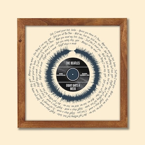 Vinyl Record Lyrics Gift For Dad Song Lyrics Art Print For Fathers Day Song Lyrics Wall Art Soundwave Art Lyrics