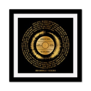 Custom Song Lyrics Wall Art Song Lyrics Print Anniversary Gift For Husband Custom Sound Wave Print Soundwave Art First Dance Song Lyrics