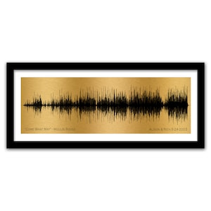 19th Bronze  Anniversary Gift, 19 Year Anniversary Gifts For Husband, Bronze Anniversary Gift For Her, Soundwave Art