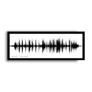 At Last Etta James Song Sound Wave - Anniversary Gift, For Him, For Her - Soundwave Art - Sound Wave Print