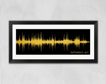 Aangepaste songgolfkunst, songgolfafdruk, songgolf, geluidsgolfcadeau voor vriend, huwelijksliedcadeau, bruiloftsliedkunst, bruiloftsliedafdruk