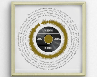 The Beatles 'In My Life' Lyrics Soundwave Art Print