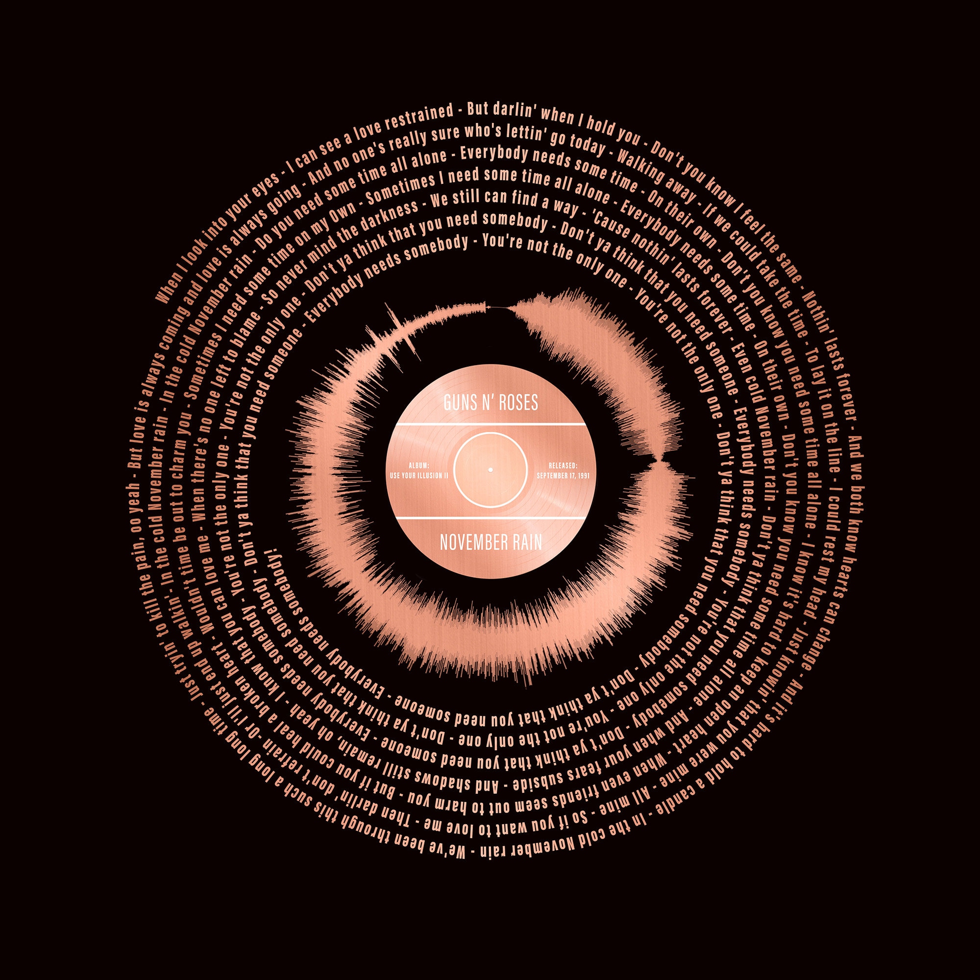 Spiral Song Lyrics Print Song Lyrics Wall Art First Dance Etsy