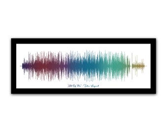 Soundwave Art Print: Personalized 1st Anniversary Paper Gift