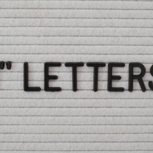 Juego de letras NEGRAS de 1" para tableros de letras / Letras EXTRA de 1 PULGADA con 252 caracteres