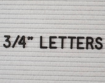 3/4" BLACK Letter Set for Letter Boards | EXTRA 3/4 INCH Letters with 340 Characters