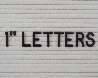 1" BLACK Letter Set for Letter Boards | EXTRA 1 INCH Letters with 252 Characters