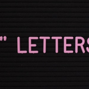 1&quot; PINK Letter Set for Letter Boards | EXTRA 1 INCH Letters with 252 Characters