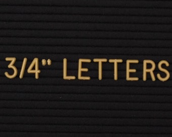 3/4" GOLD Letter Set for Letter Boards | EXTRA 3/4 INCH Letters with 340 Characters