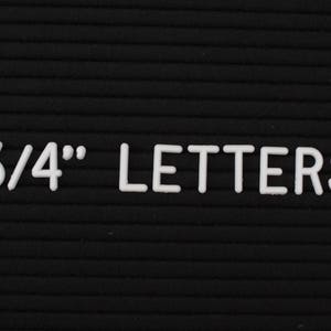 Conjunto de letras brancas de 3/4" para quadros de letras | Letras extras de 3/4" com 340 caracteres