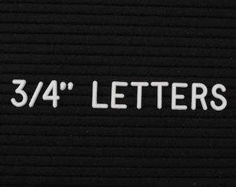 3/4" WHITE Letter Set for Letter Boards | EXTRA 3/4 INCH Letters with 340 Characters