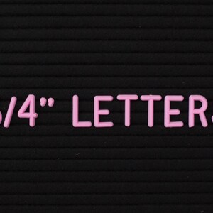 3/4&quot; PINK Letter Set for Letter Boards | EXTRA 3/4 INCH Letters with 340 Characters