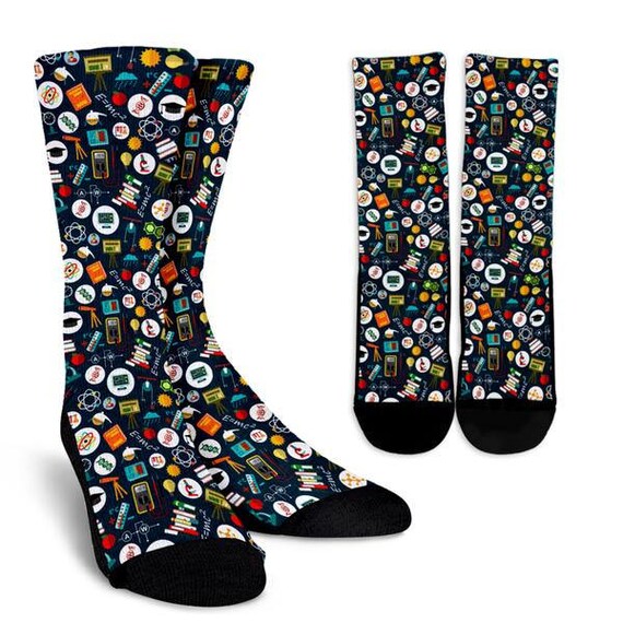 Teacher Socks 1 Custom Printed Socks Novelty Socks Cute Etsy